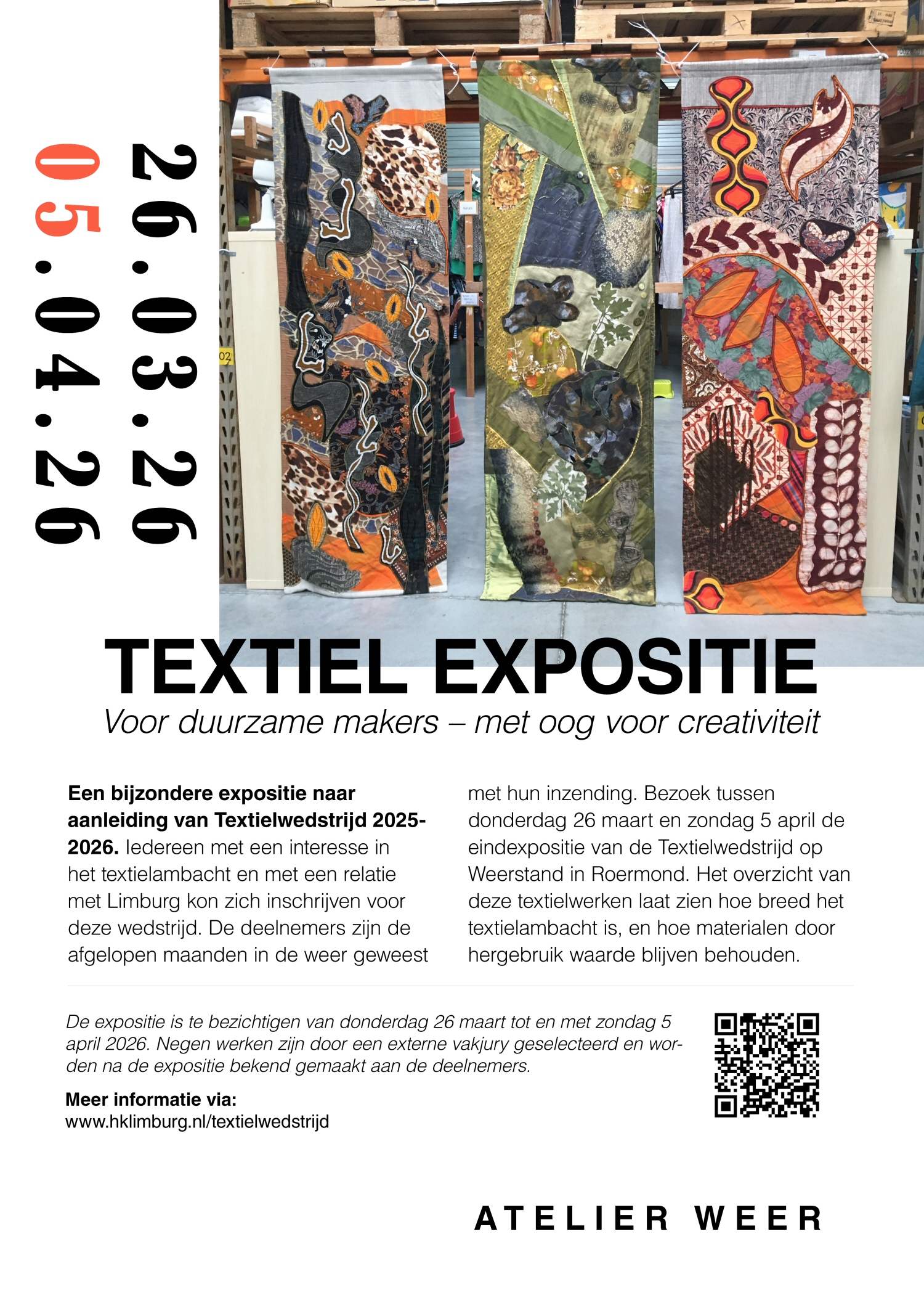Poster van de textiel expositie